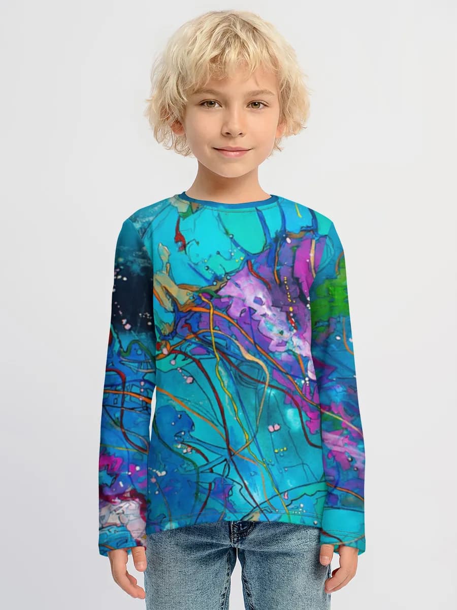 Children's cotton long sleeve shirt