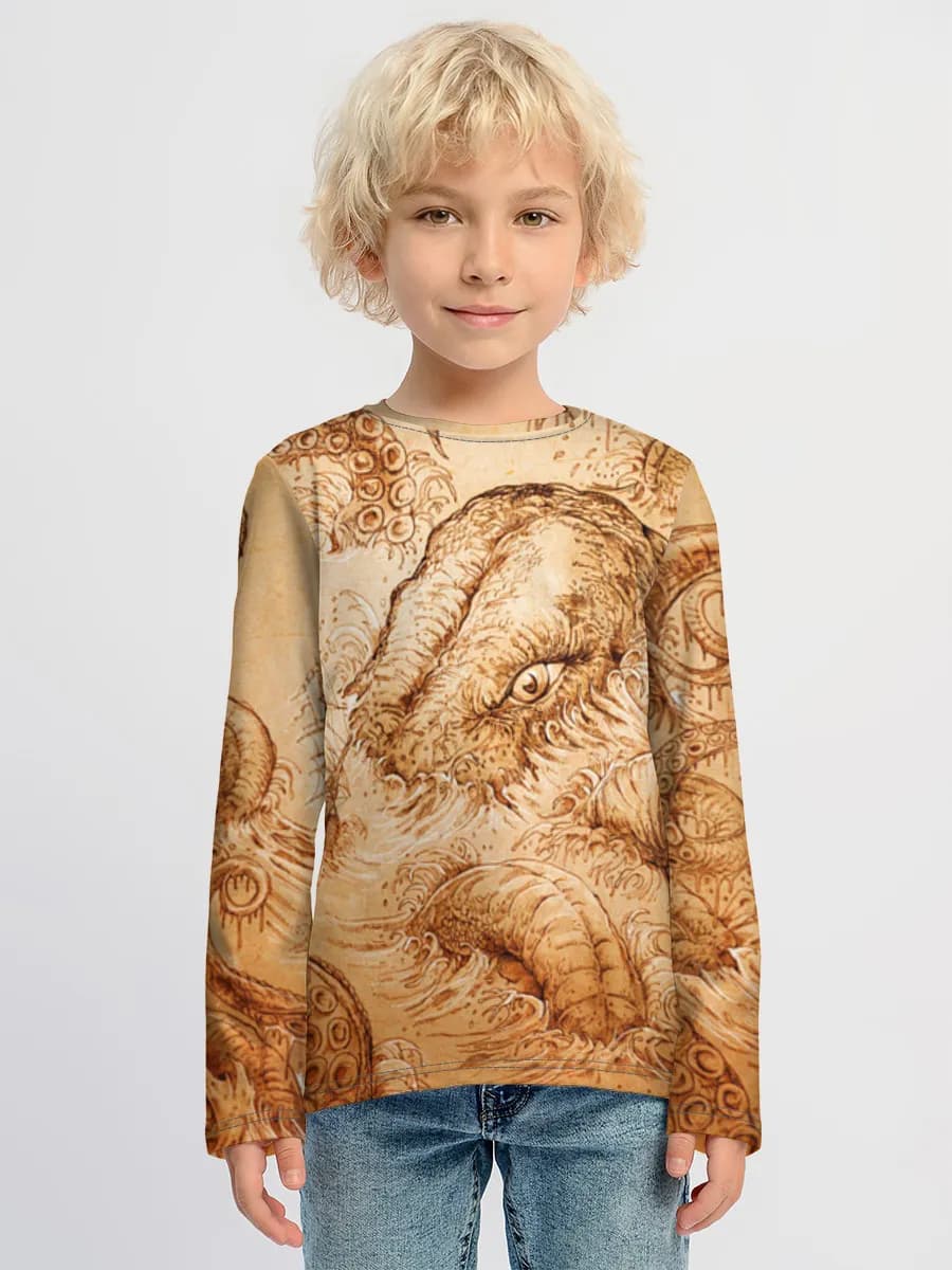 Children's cotton long sleeve shirt
