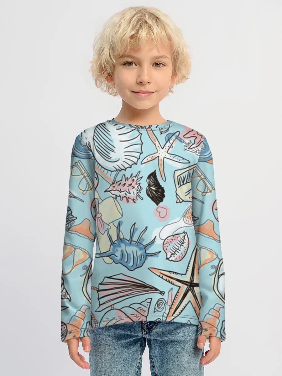 Children's cotton long sleeve shirt