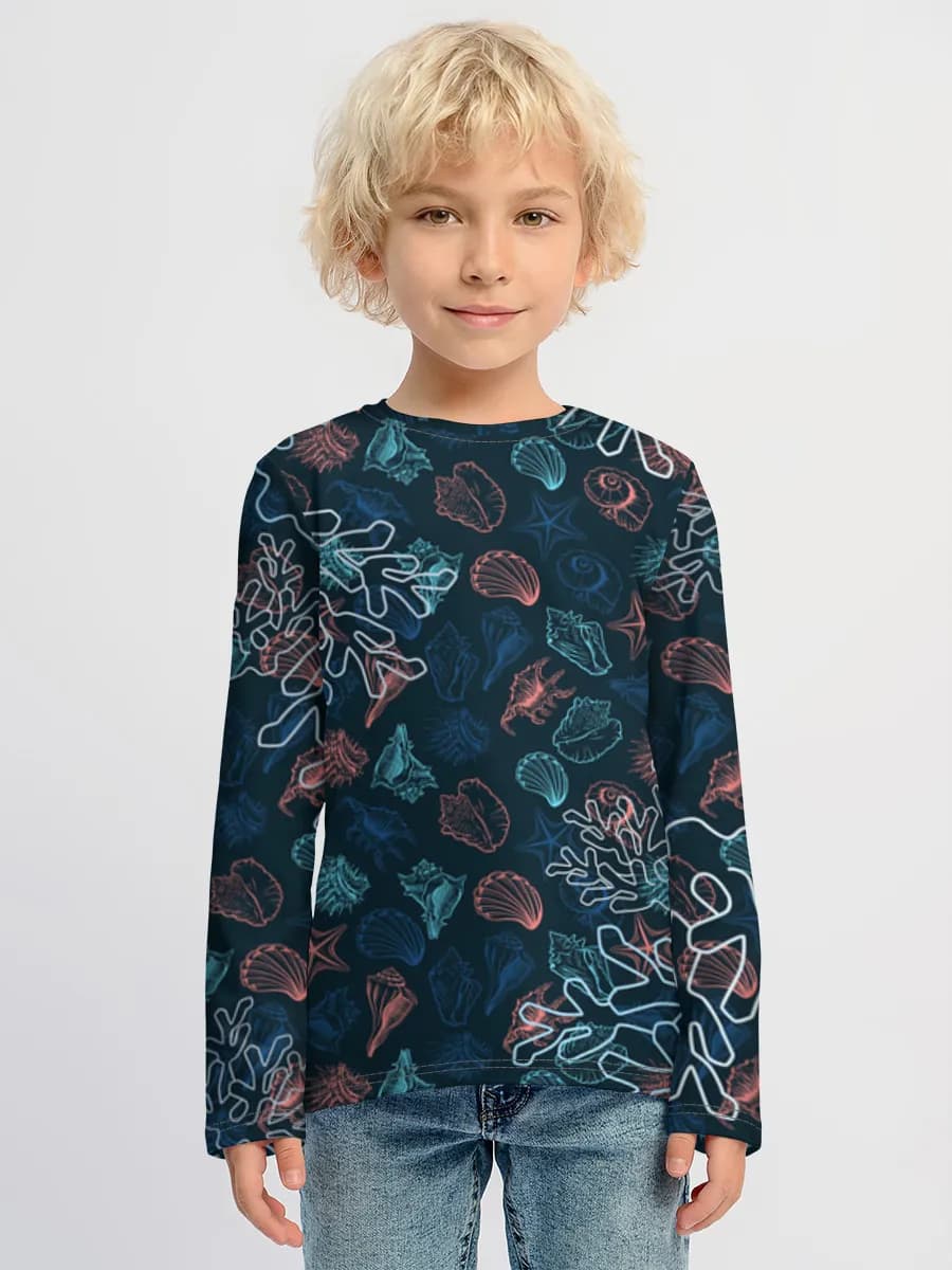 Children's cotton long sleeve shirt