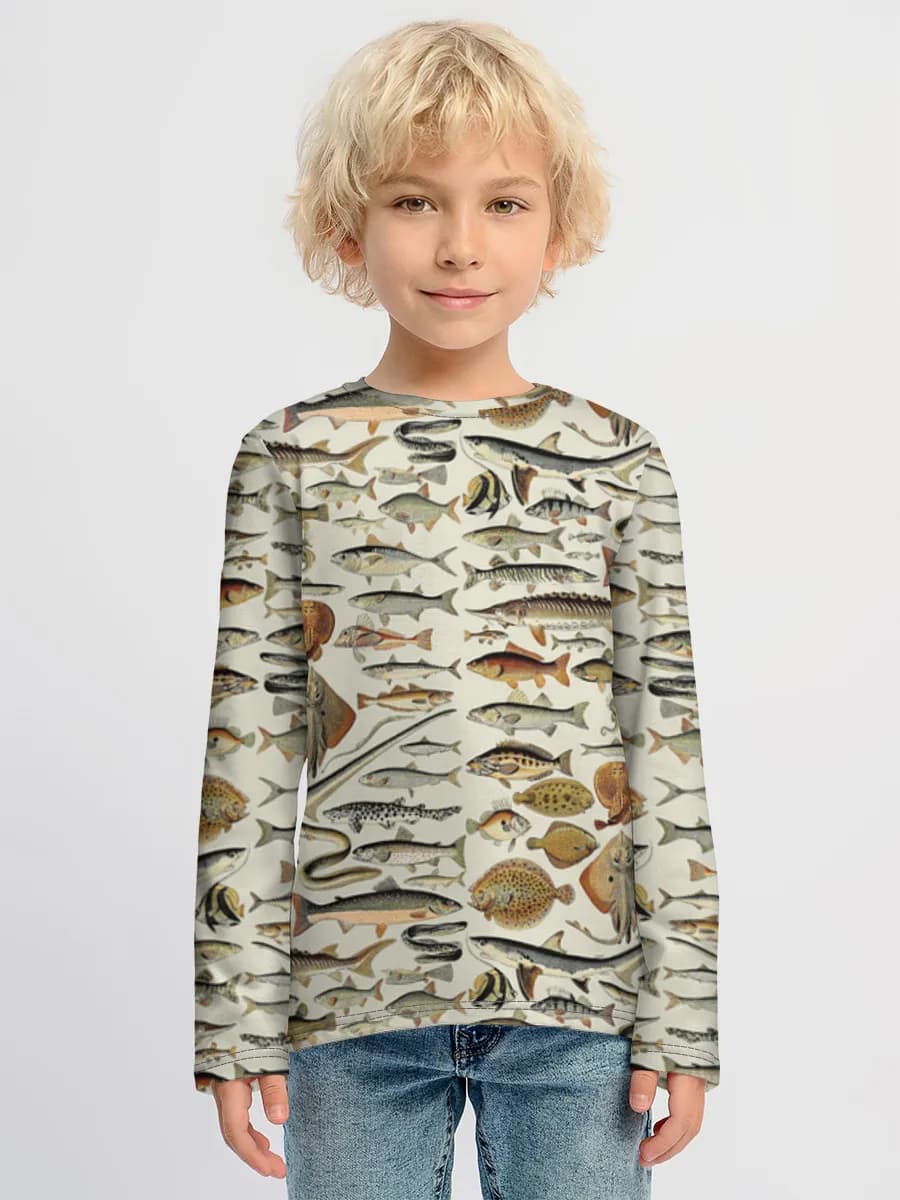 Children's cotton long sleeve shirt