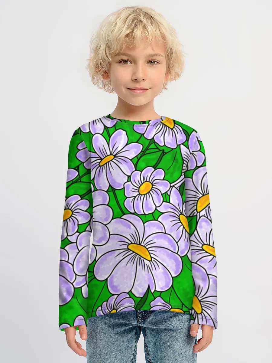 Children's cotton long sleeve shirt