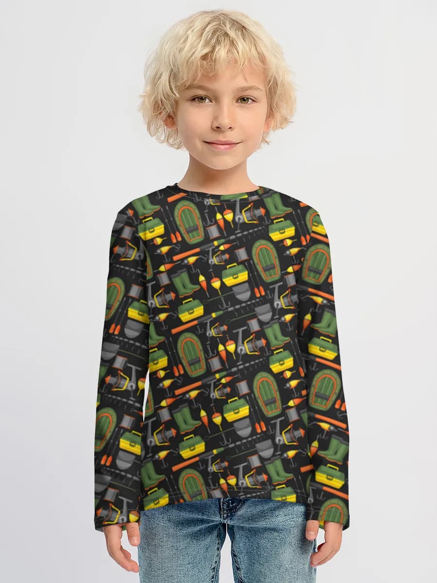 Children's cotton long sleeve shirt