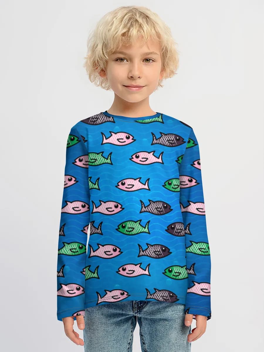 Children's cotton long sleeve shirt