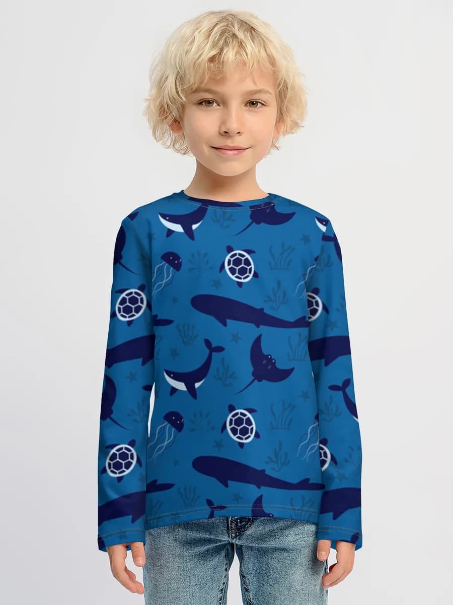 Children's cotton long sleeve shirt