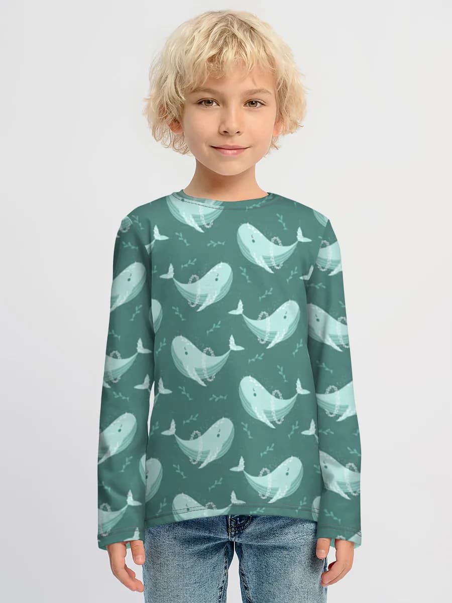 Cute Teal Whales