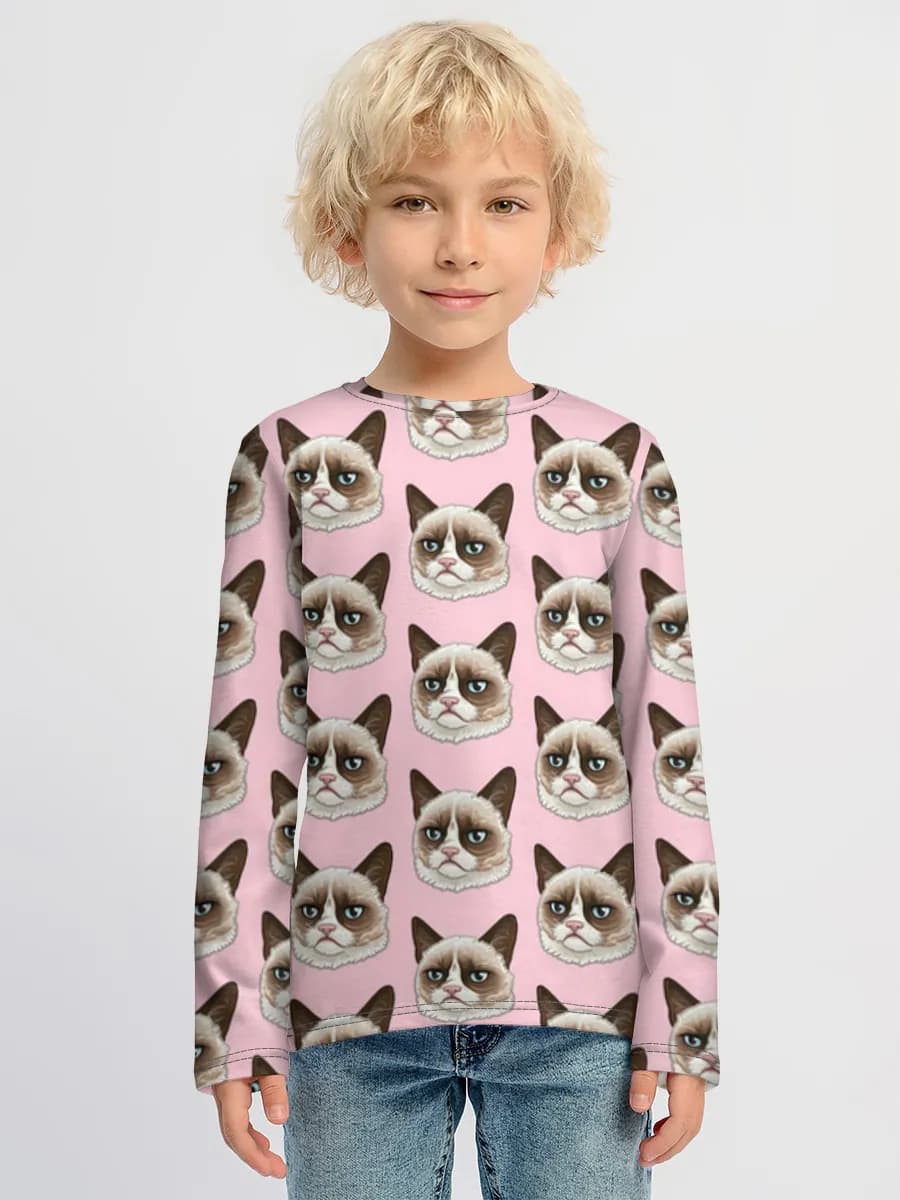 Children's cotton long sleeve shirt