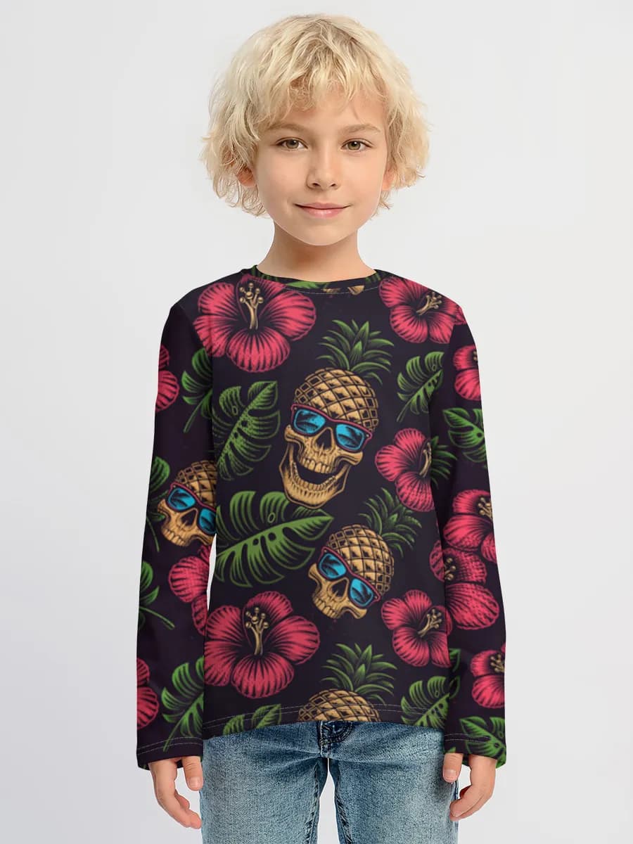 Children's cotton long sleeve shirt