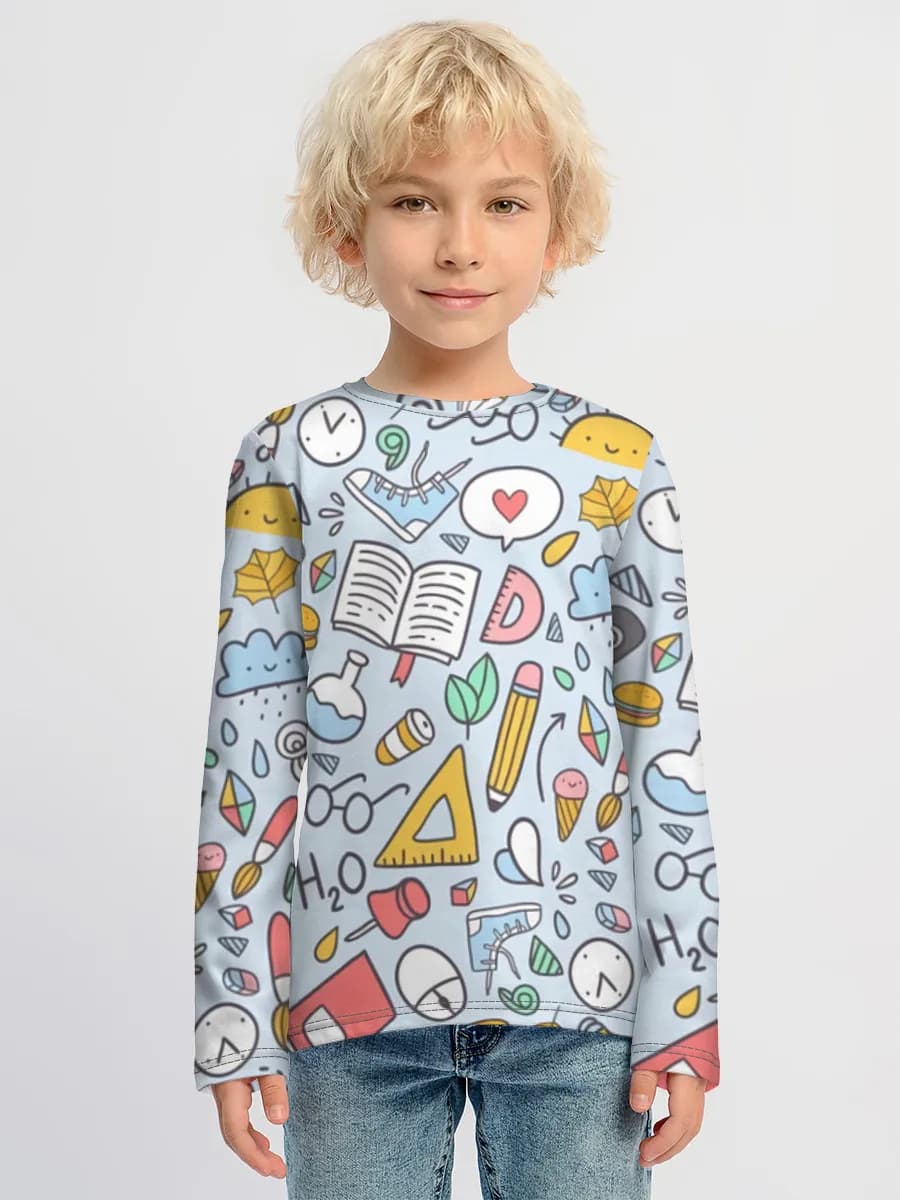 Children's cotton long sleeve shirt