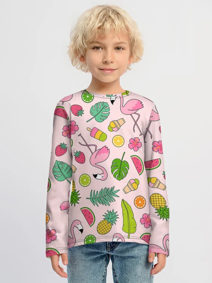 Children's cotton long sleeve shirt