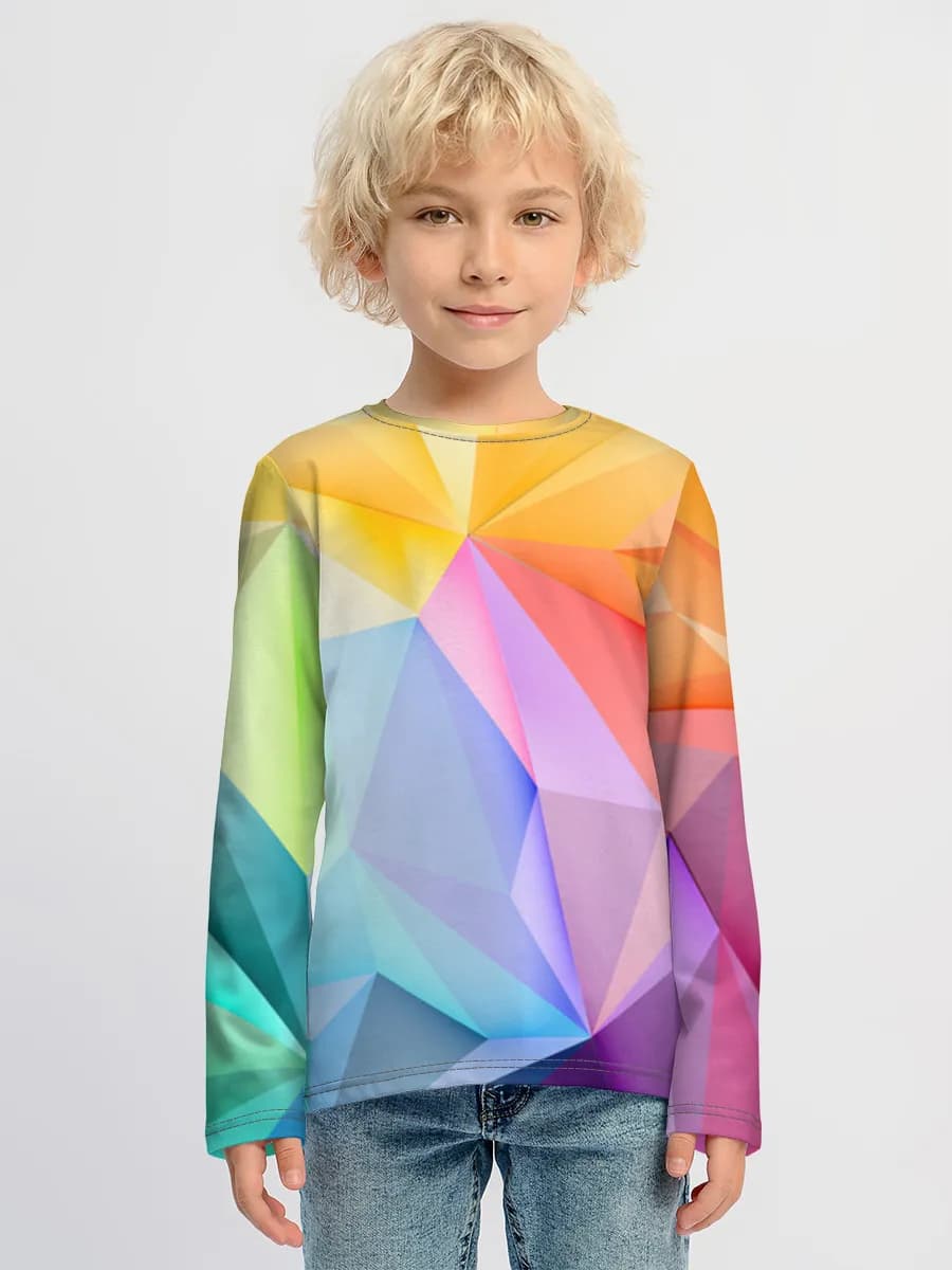 Rainbow Low Poly Geometric