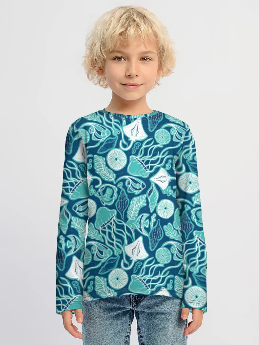 Children's cotton long sleeve shirt