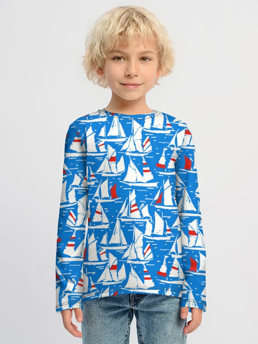 Children's cotton long sleeve shirt