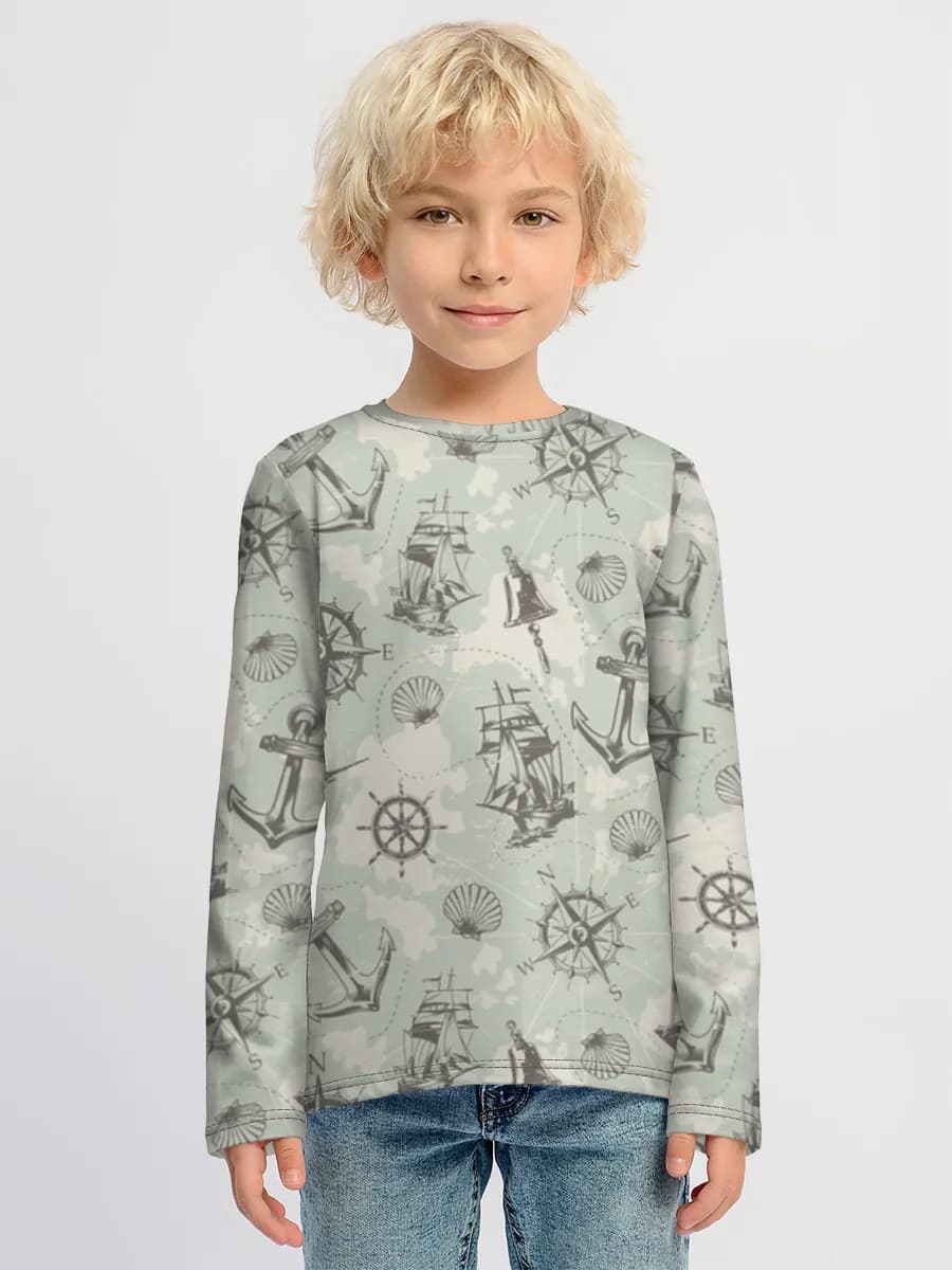 Children's cotton long sleeve shirt