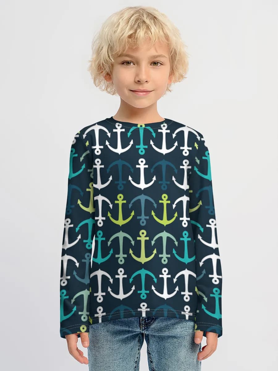Children's cotton long sleeve shirt