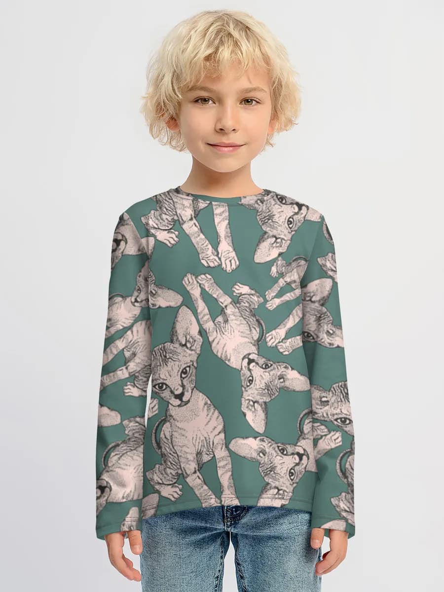 Children's cotton long sleeve shirt