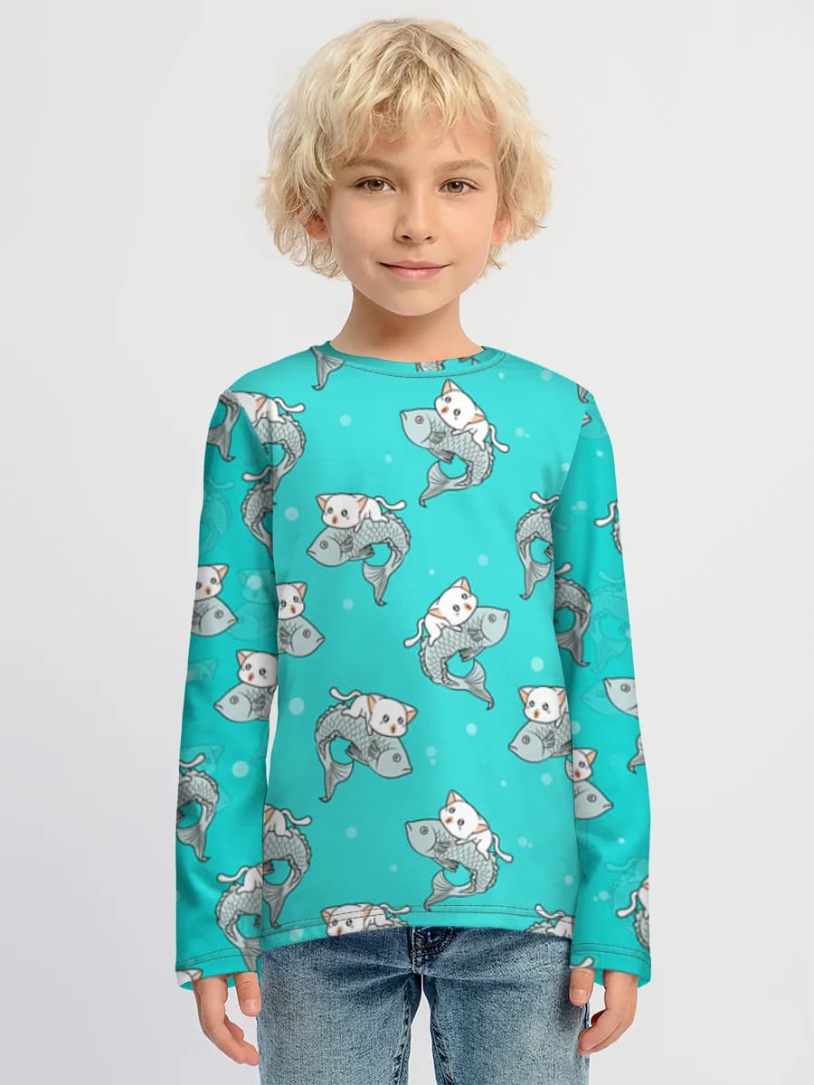 Children's cotton long sleeve shirt