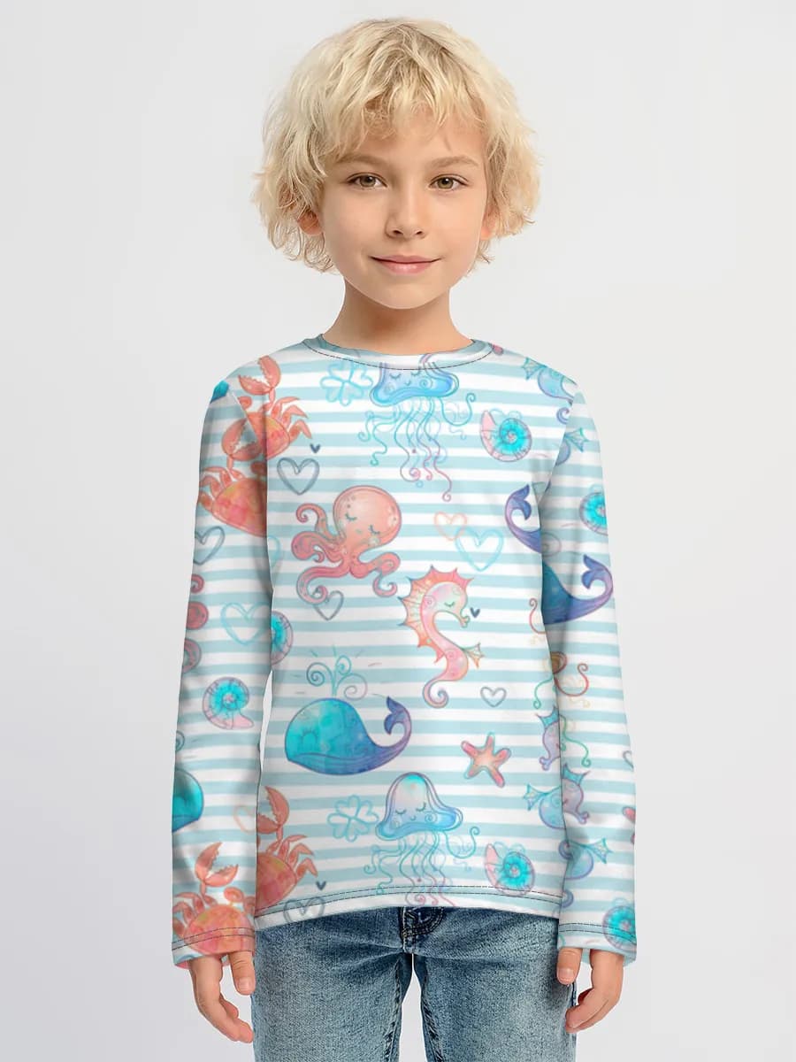 Children's cotton long sleeve shirt