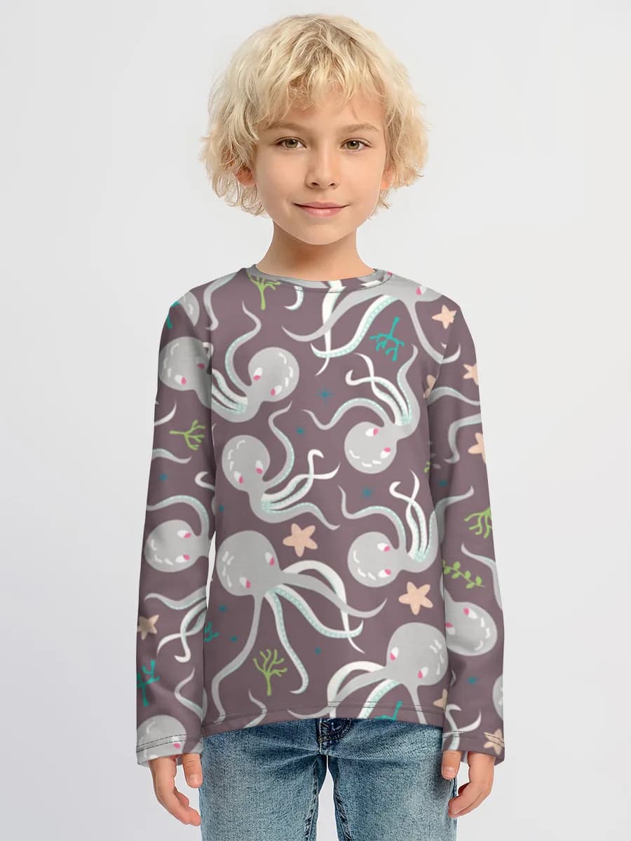 Children's cotton long sleeve shirt