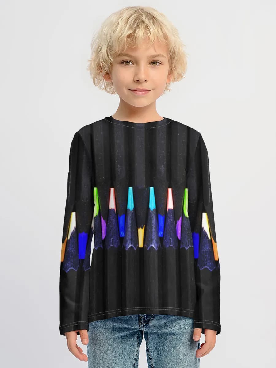 Children's cotton long sleeve shirt