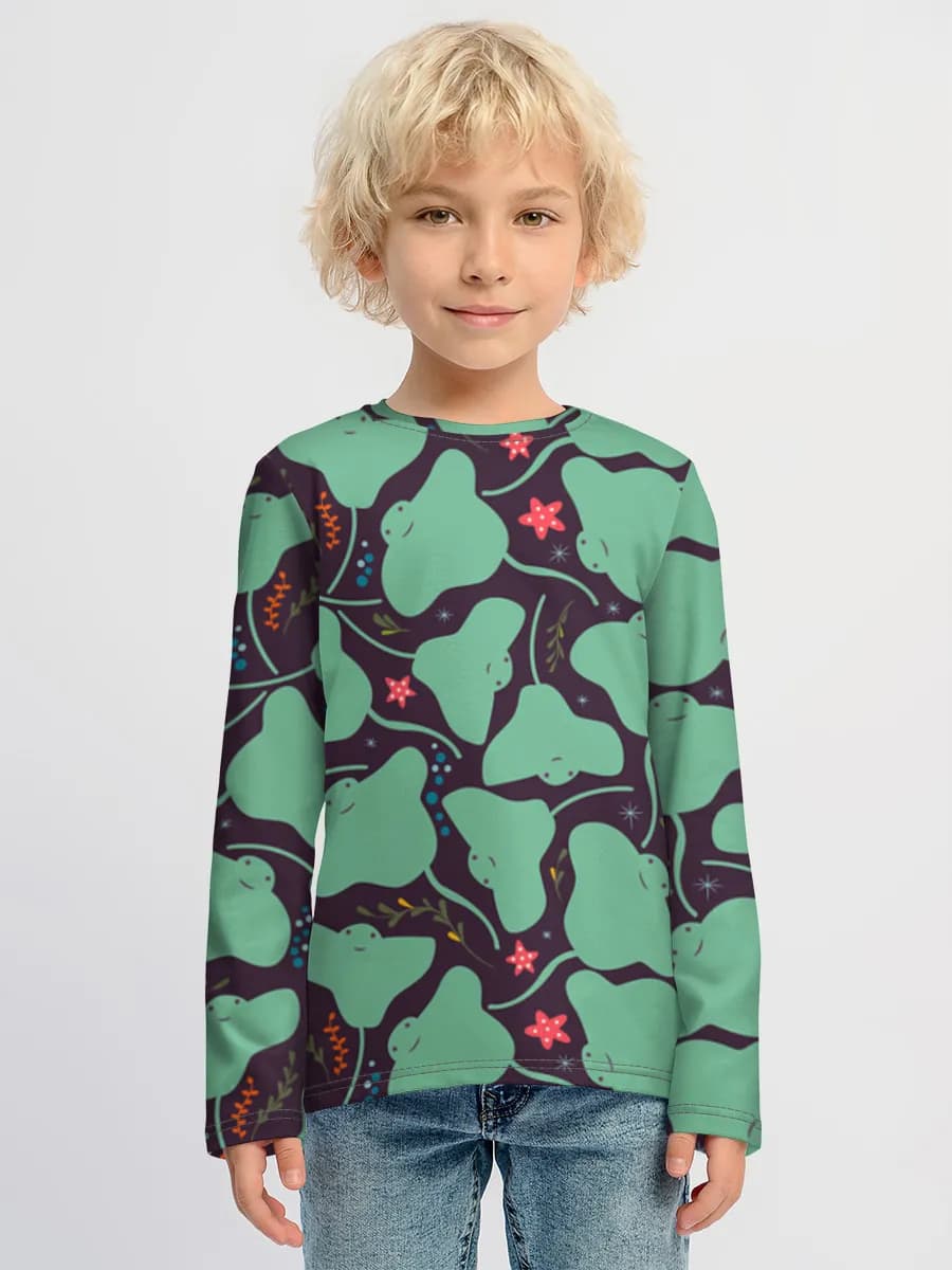 Children's cotton long sleeve shirt