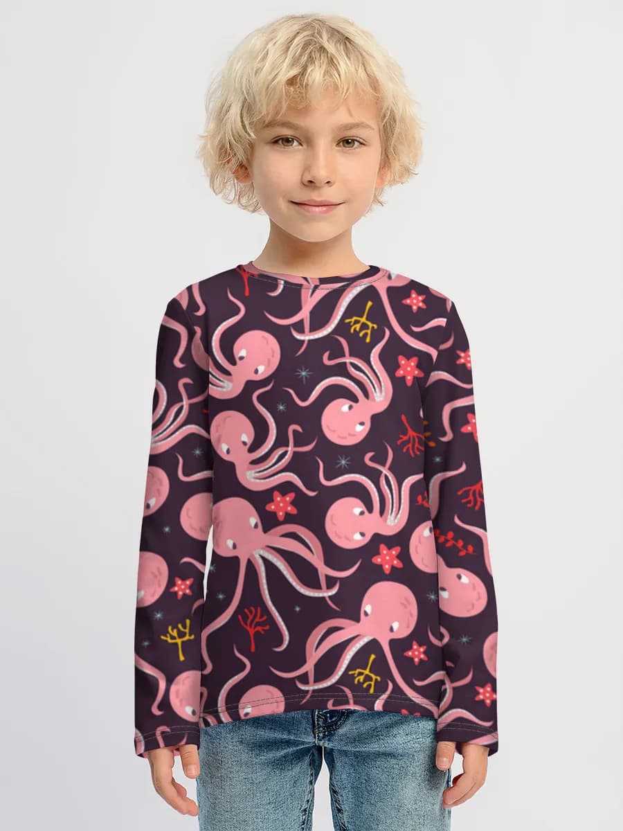 Children's cotton long sleeve shirt