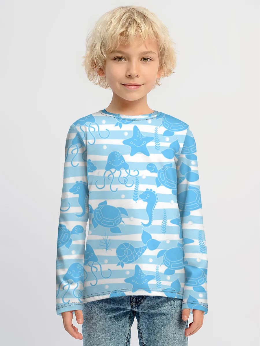 Cute Ocean Critters — Children's cotton long sleeve shirt