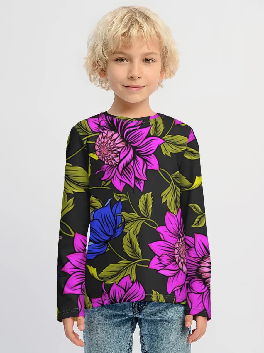 Children's cotton long sleeve shirt