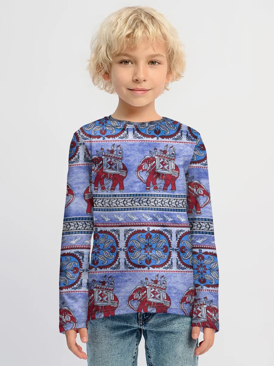 Boho Elephant Border Print
