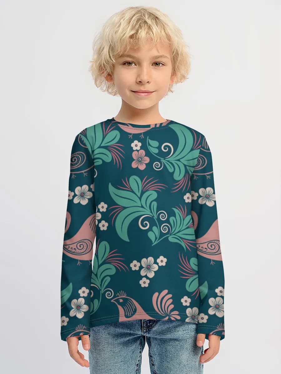 Children's cotton long sleeve shirt