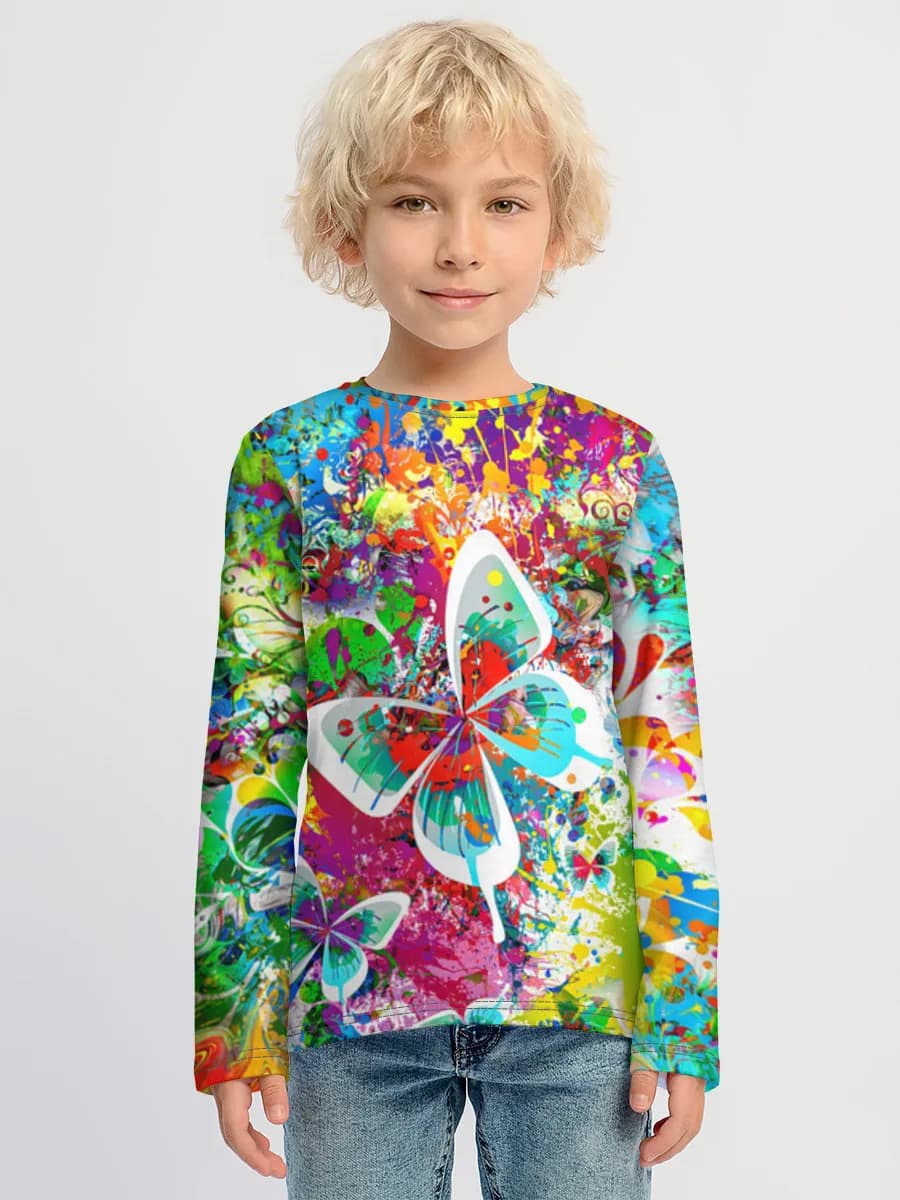 Children's cotton long sleeve shirt
