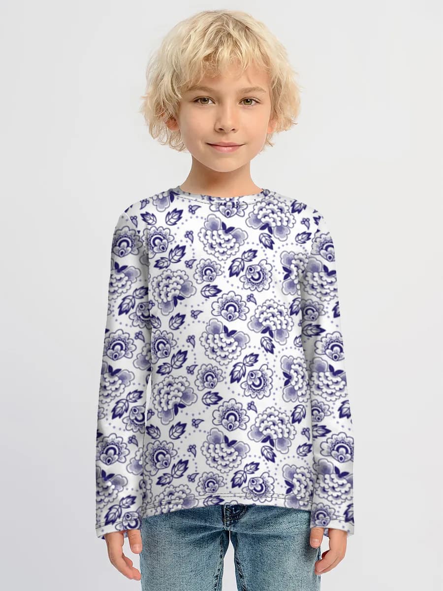 Children's cotton long sleeve shirt