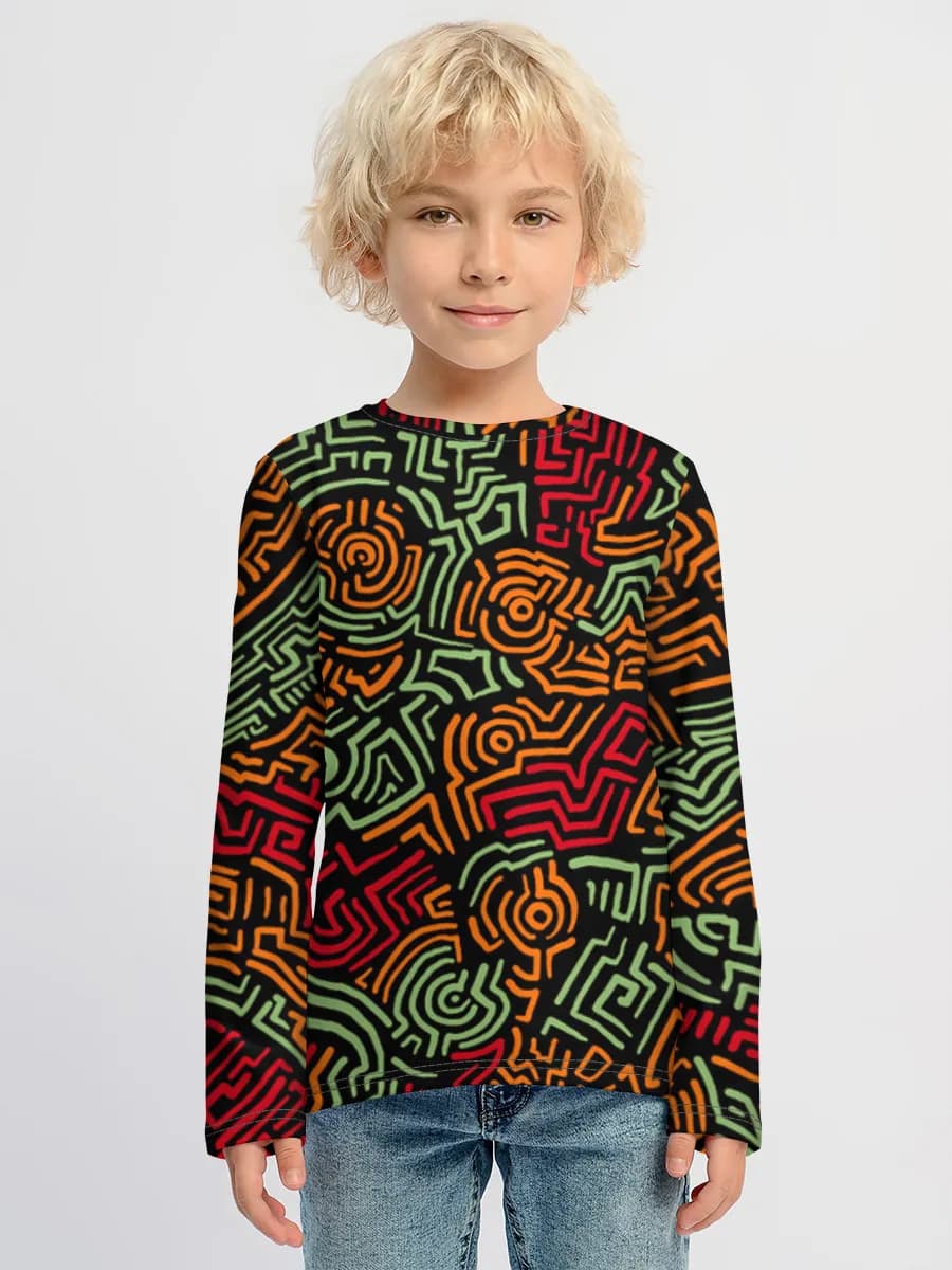 Children's cotton long sleeve shirt