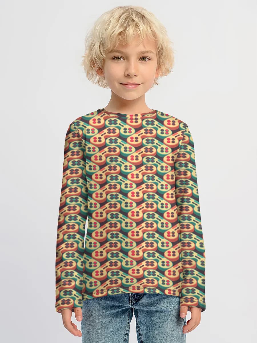 Children's cotton long sleeve shirt