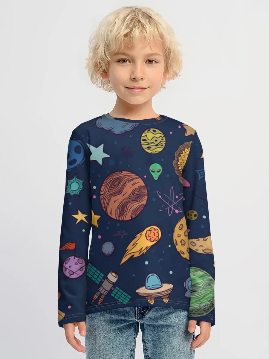 Children's cotton long sleeve shirt