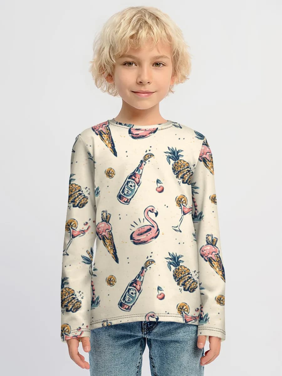Children's cotton long sleeve shirt