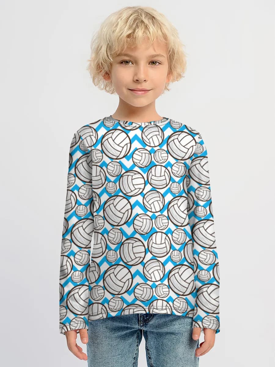 Volleyball Chevron Print — Children's cotton long sleeve shirt