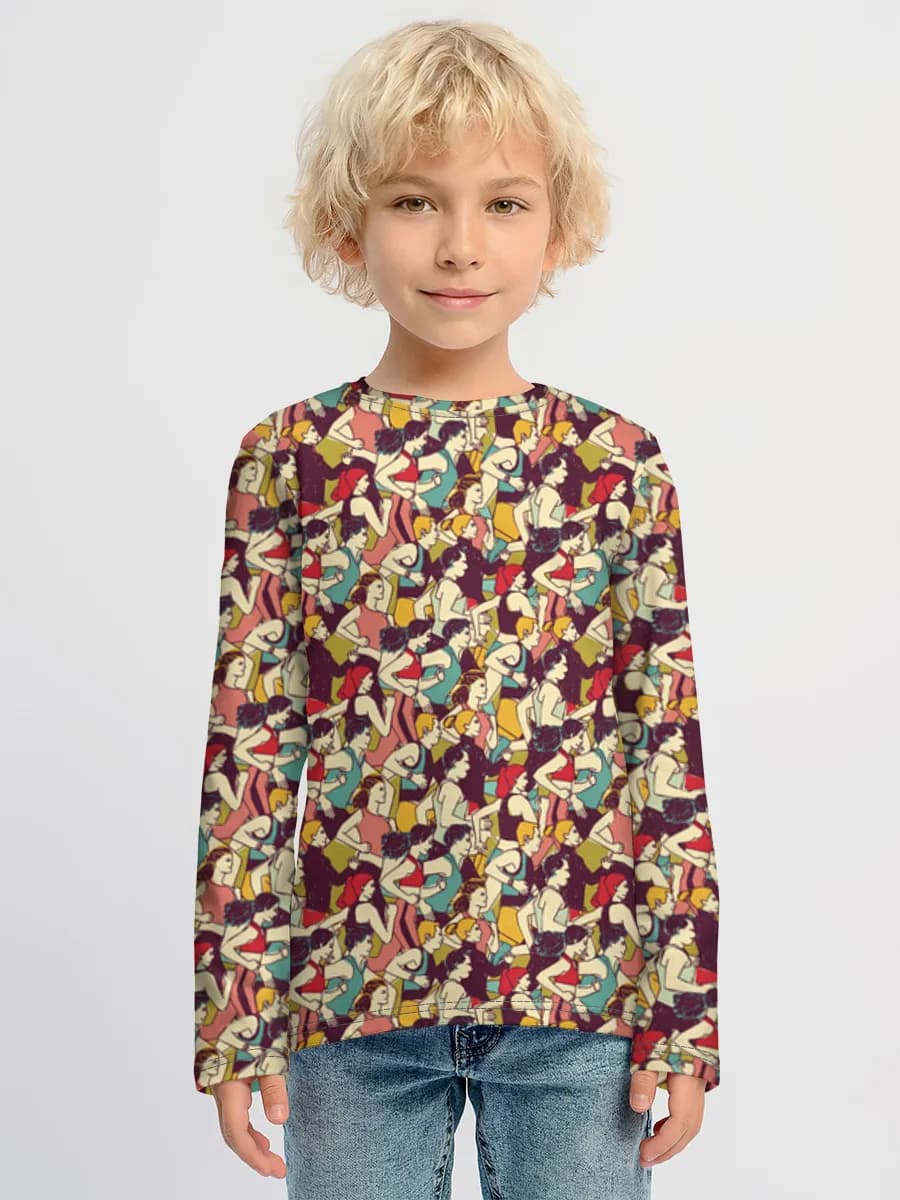 Children's cotton long sleeve shirt
