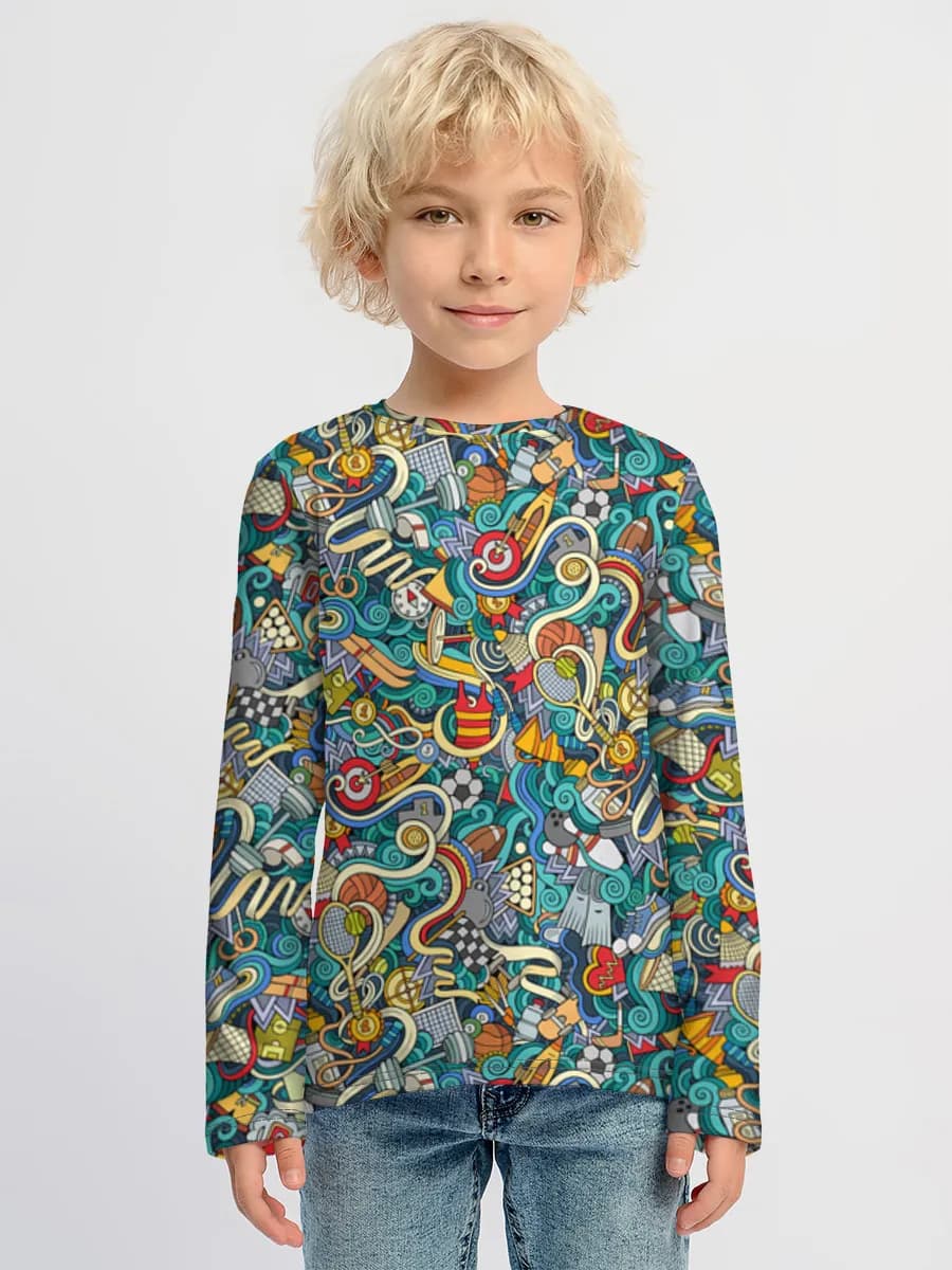 Children's cotton long sleeve shirt
