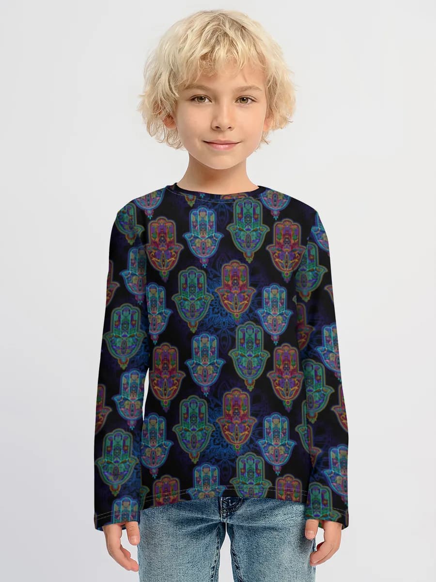 Children's cotton long sleeve shirt