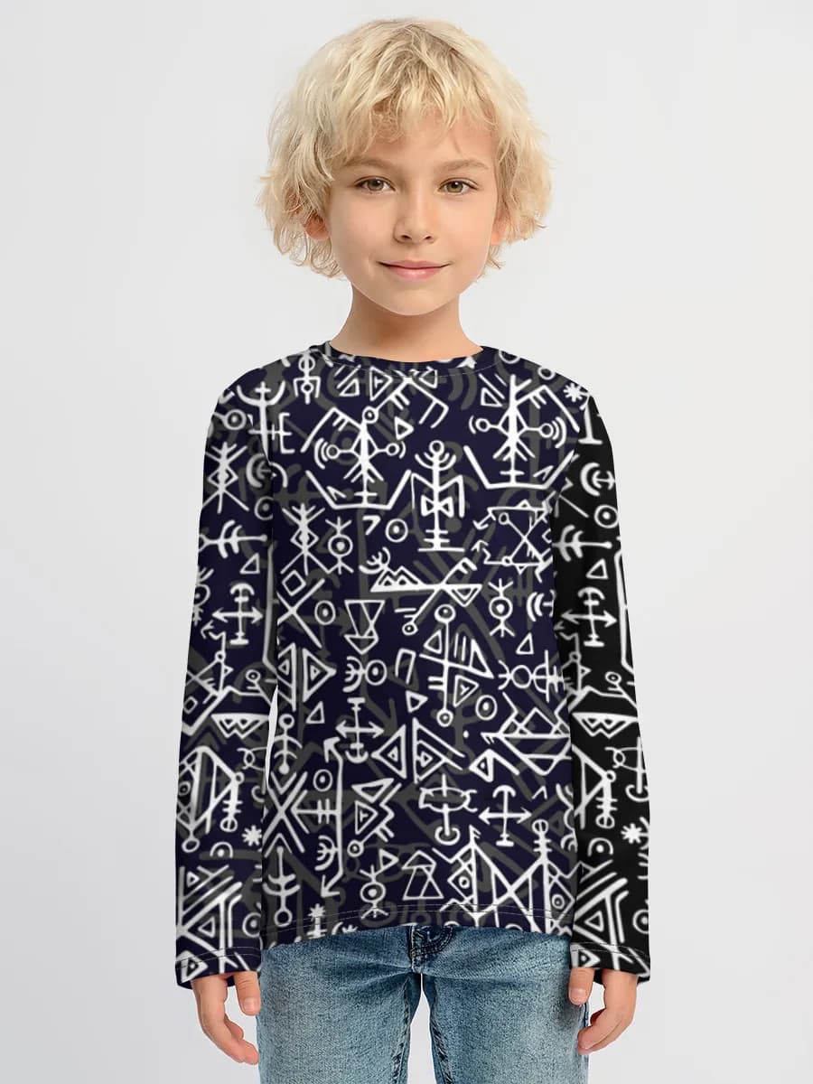 Children's cotton long sleeve shirt