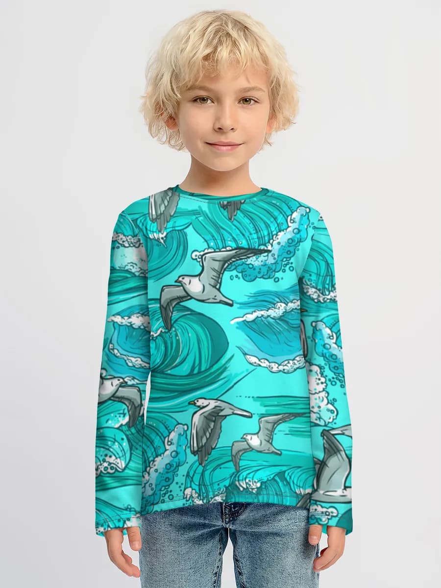 Children's cotton long sleeve shirt