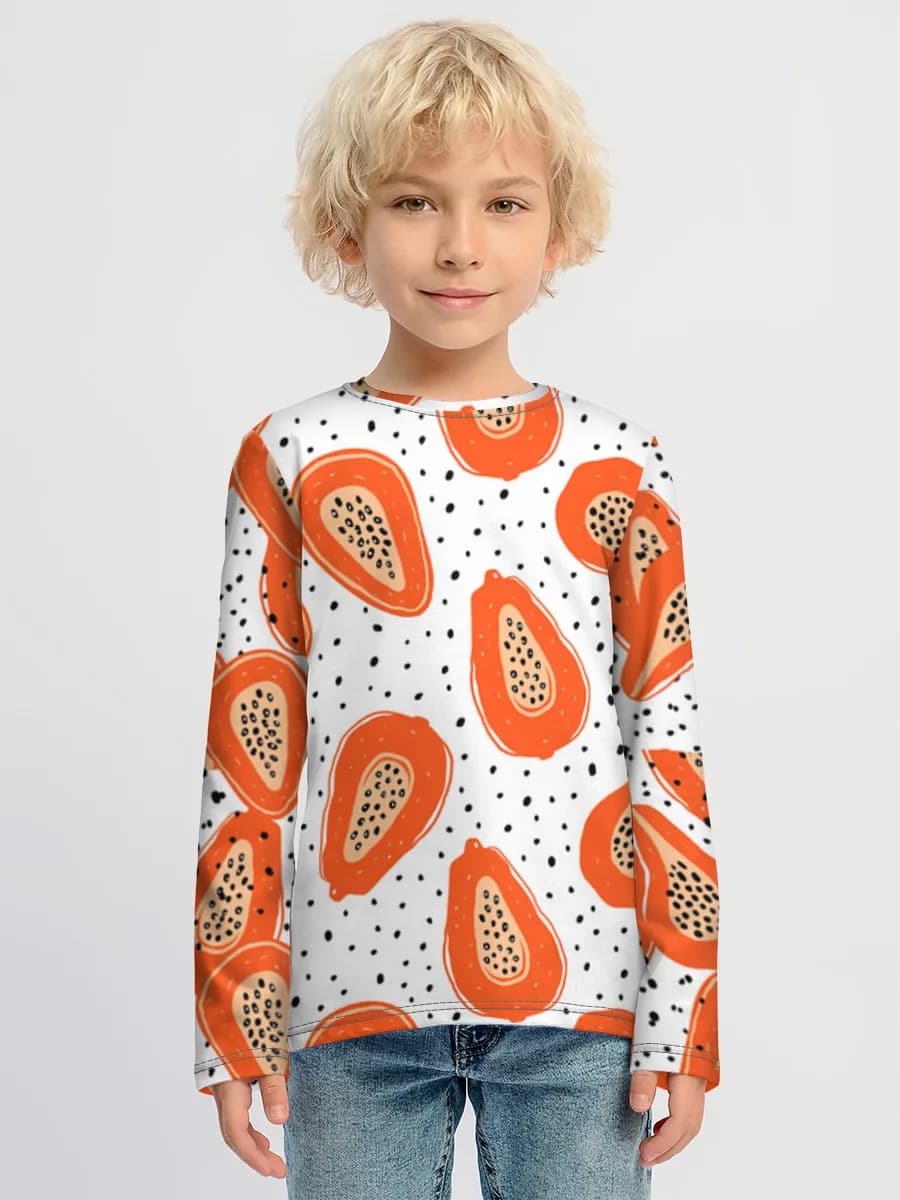 Children's cotton long sleeve shirt