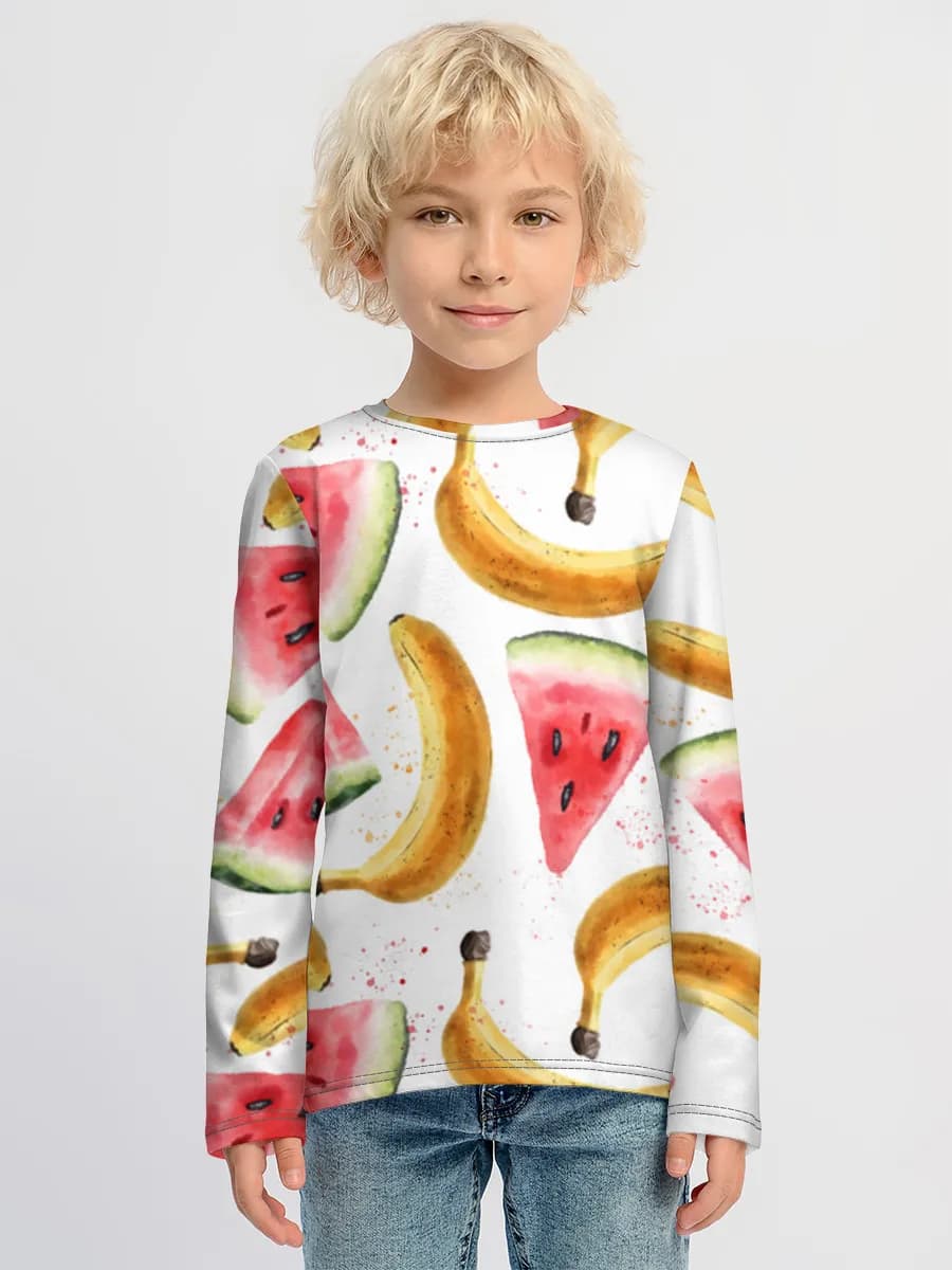 Children's cotton long sleeve shirt