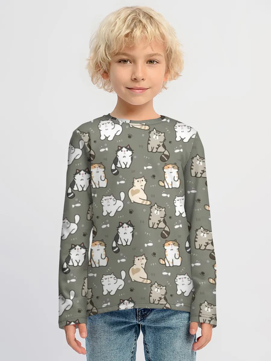 Children's cotton long sleeve shirt