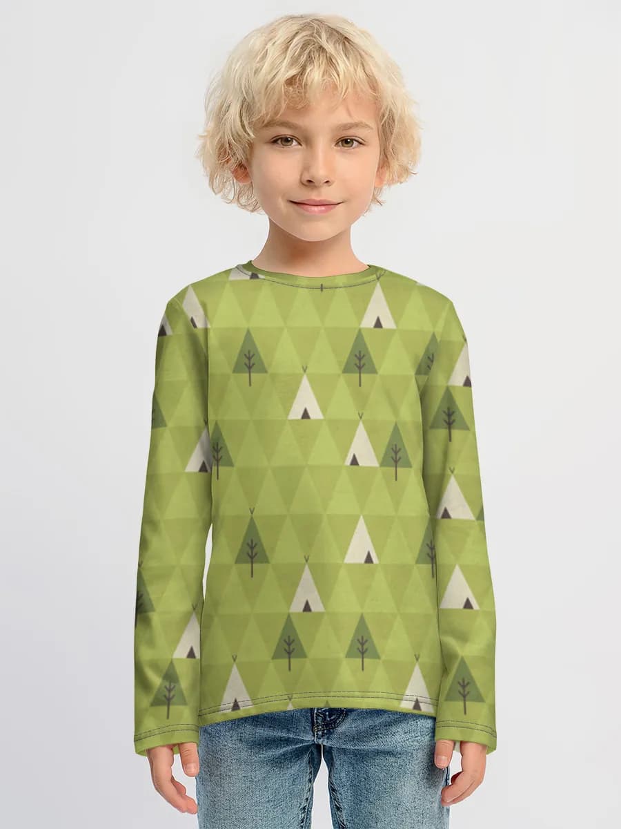 Children's cotton long sleeve shirt