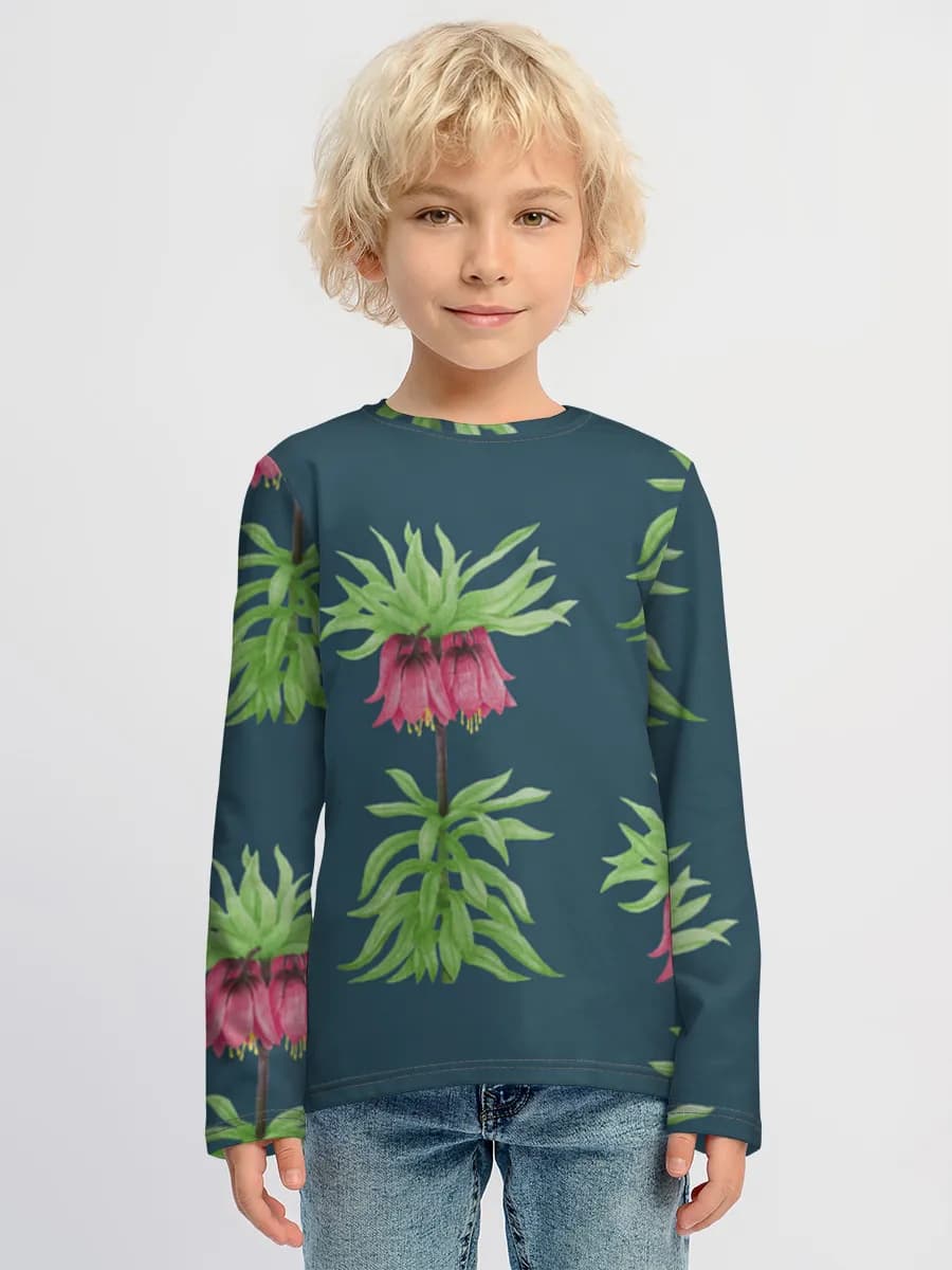 Children's cotton long sleeve shirt