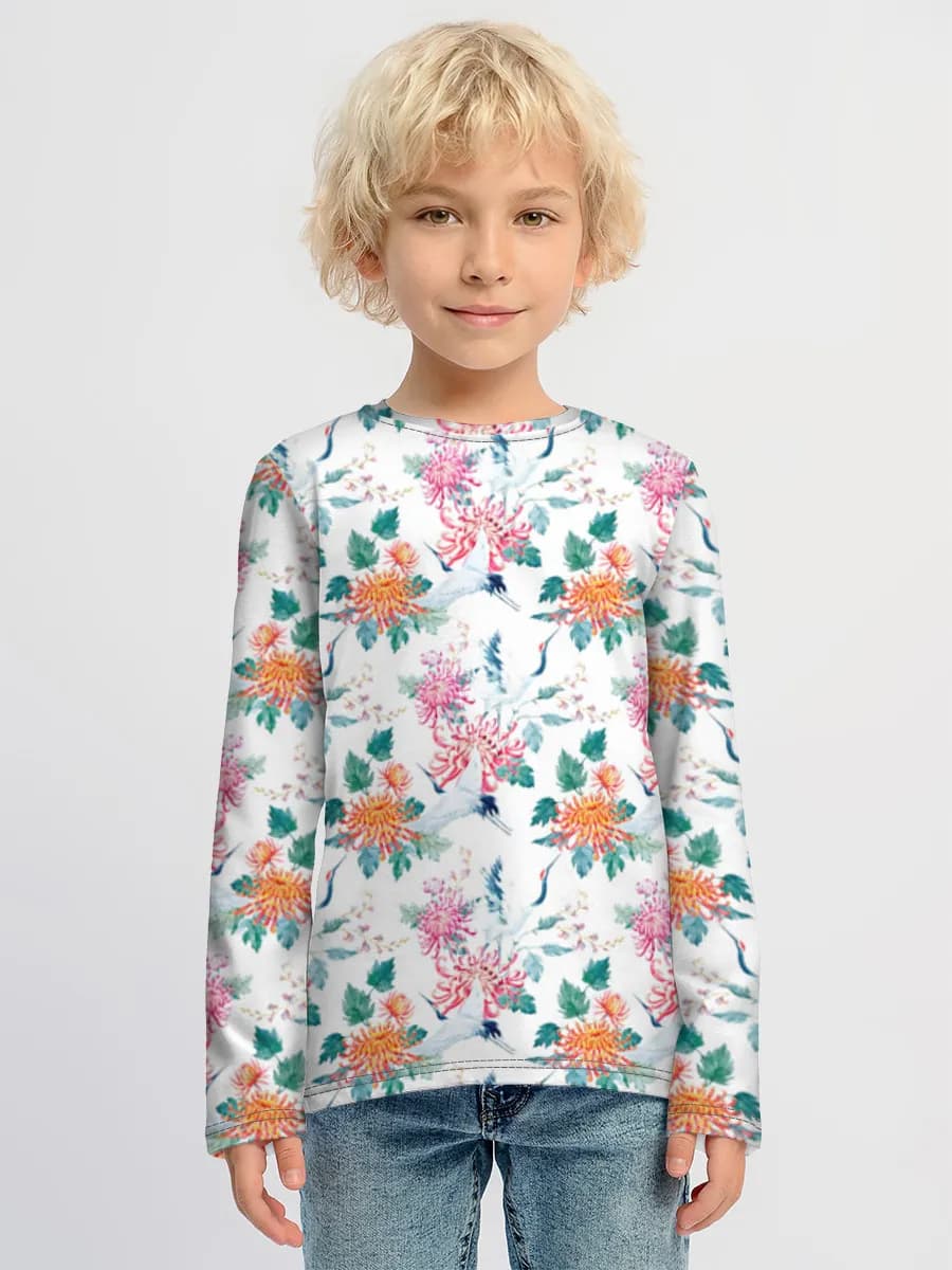 Children's cotton long sleeve shirt