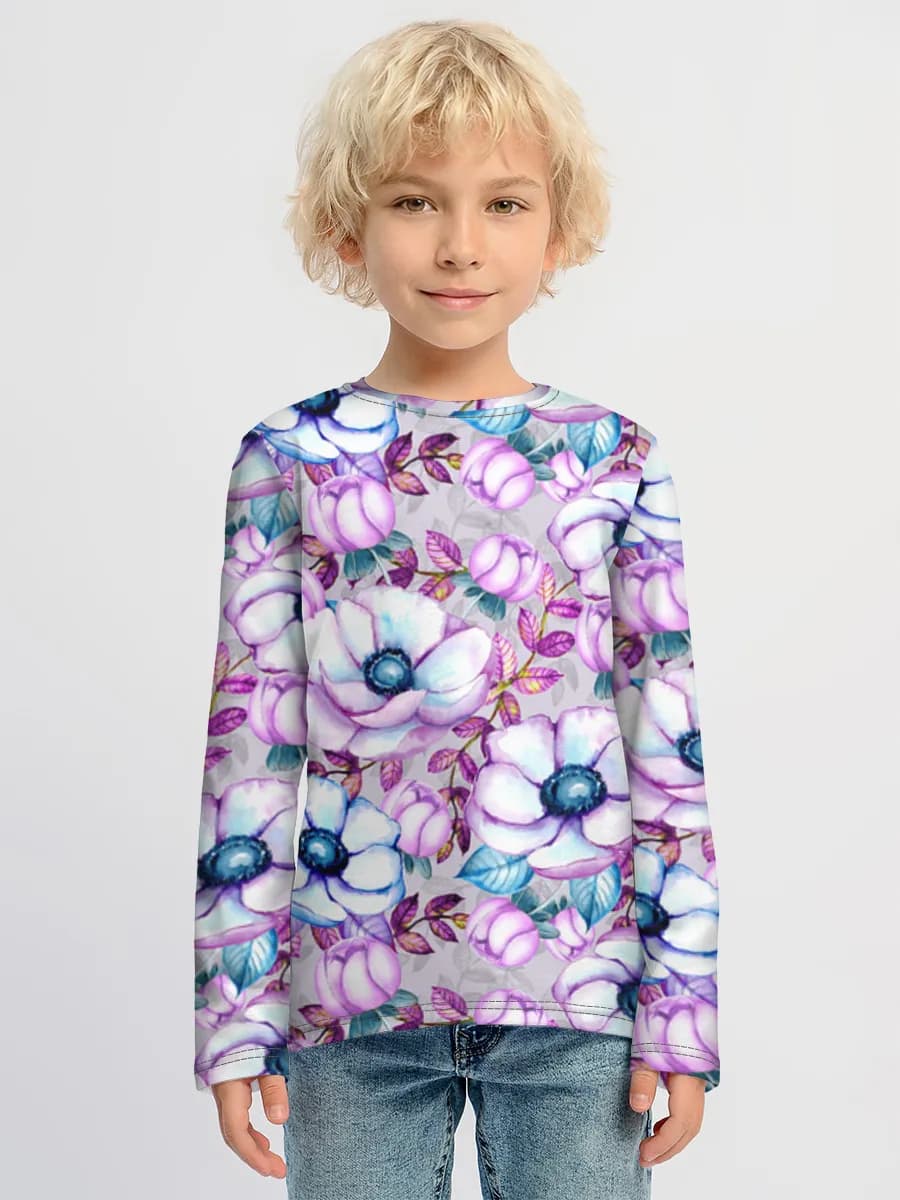 Children's cotton long sleeve shirt