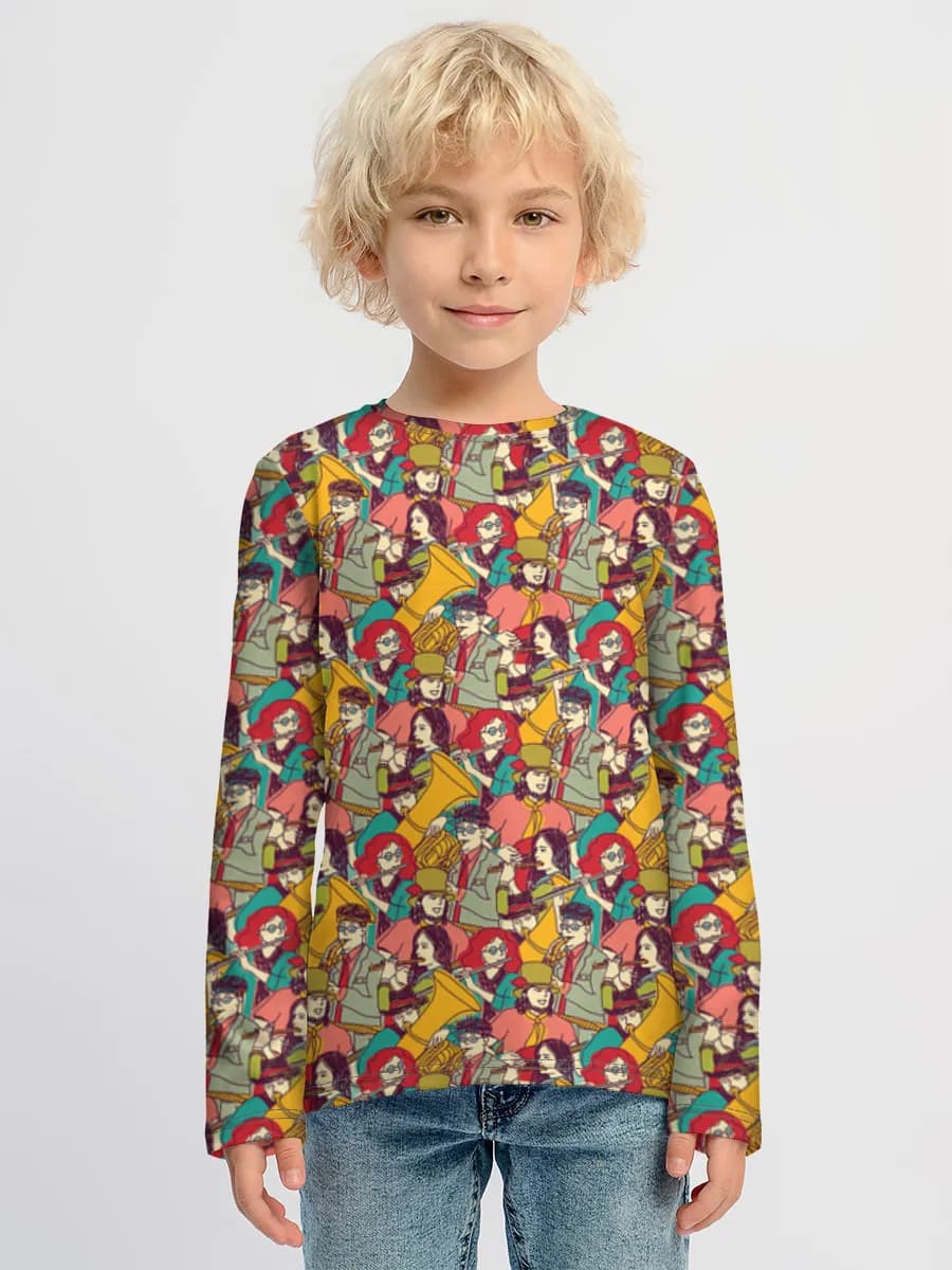 Children's cotton long sleeve shirt